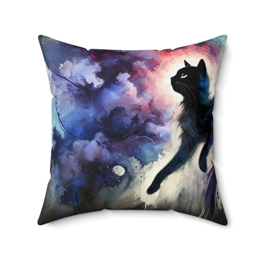 Copy of Pillow Modern Abstract Watercolor Cat 3 Design, Housewarming Gift, Soft Throw Pillow, Upscale Home Decor, Cat Lover Gift