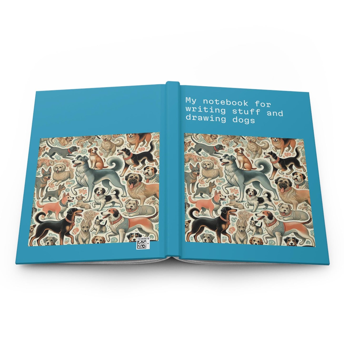 Dog Journal Hardcover - Funny Vintage Design Matte Journal - Humorous Notebook, Book Lovers Gift, Retro Art Diary, Dog Lover Gift