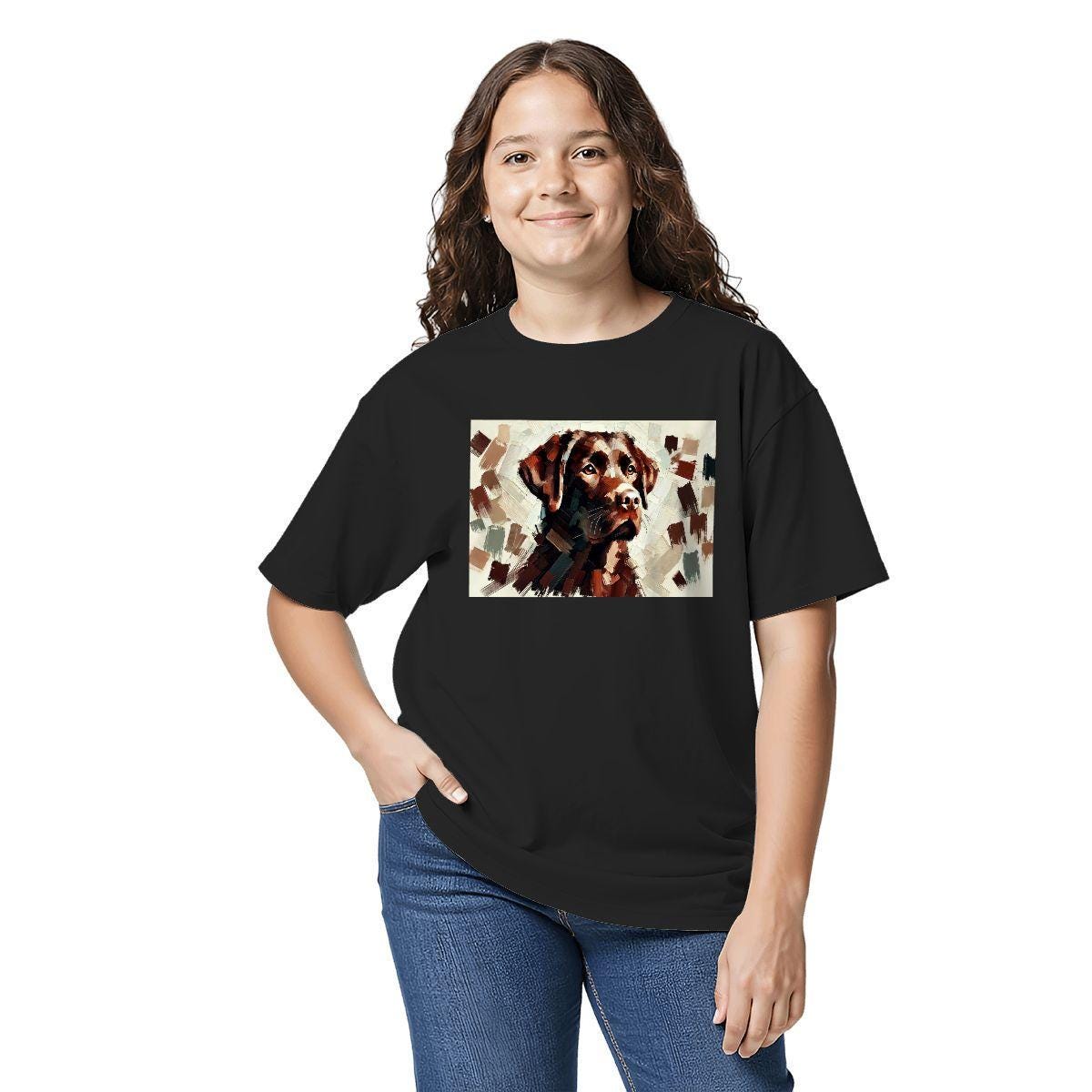 Kids Tee, Fun Labrador Retriever Youth T-Shirt, Unique Birthday Gift, Casual Vacation Wear, Original Chocolate Lab Art Tee, Kid's Fashion