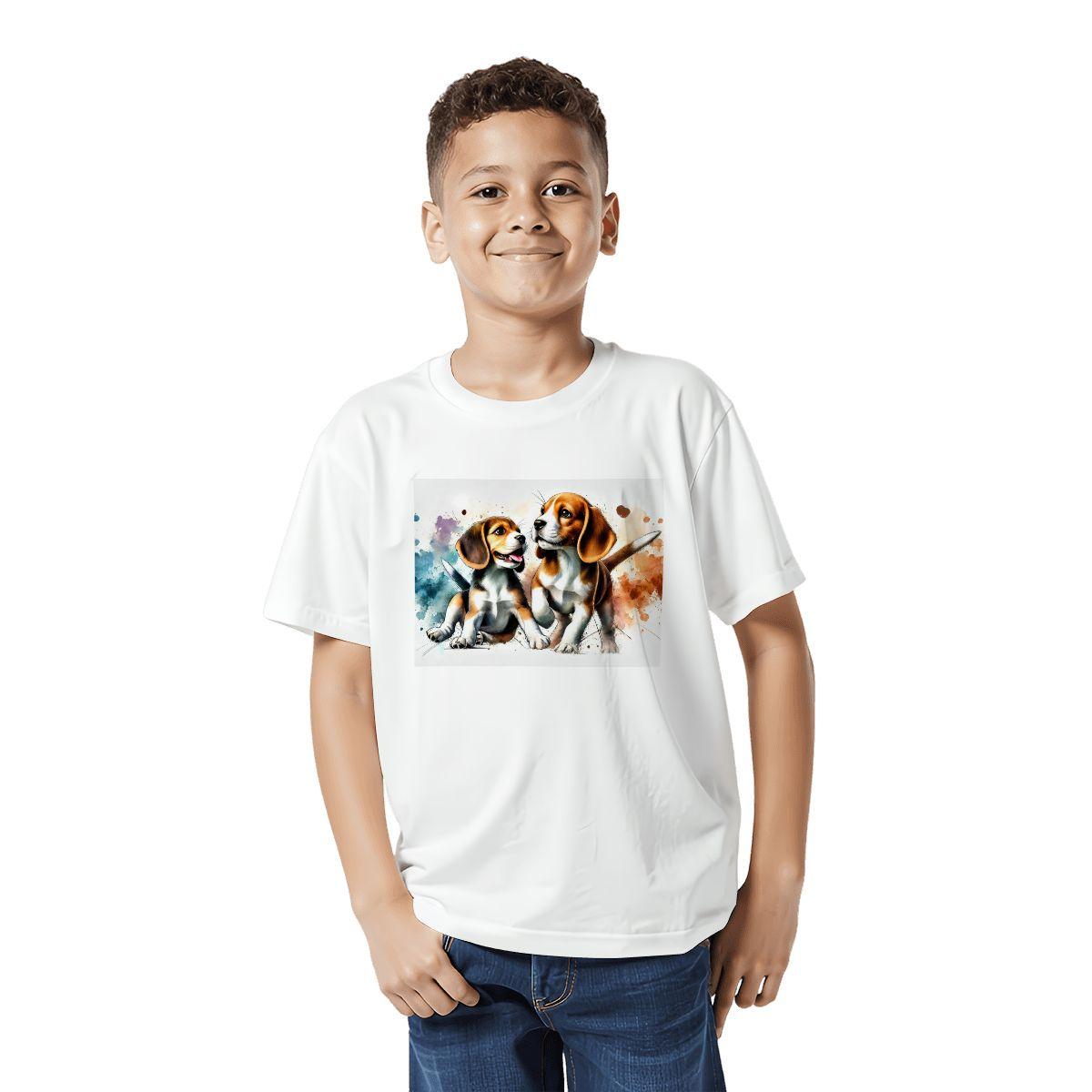 Kids Tee, Fun Beagle Youth T-Shirt, Unique Birthday Gift, Casual Vacation Wear, Original Art Tee, Kid's Fashion Design, Back To School