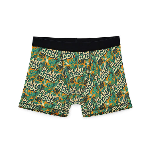 Men's Boxers, Monstera Plant Daddy Mid-Century Modern Design, Gift for Gay Men, LGBT Pride Accessory, Sexy Soft Boxer Brief, Gay Plant Lover