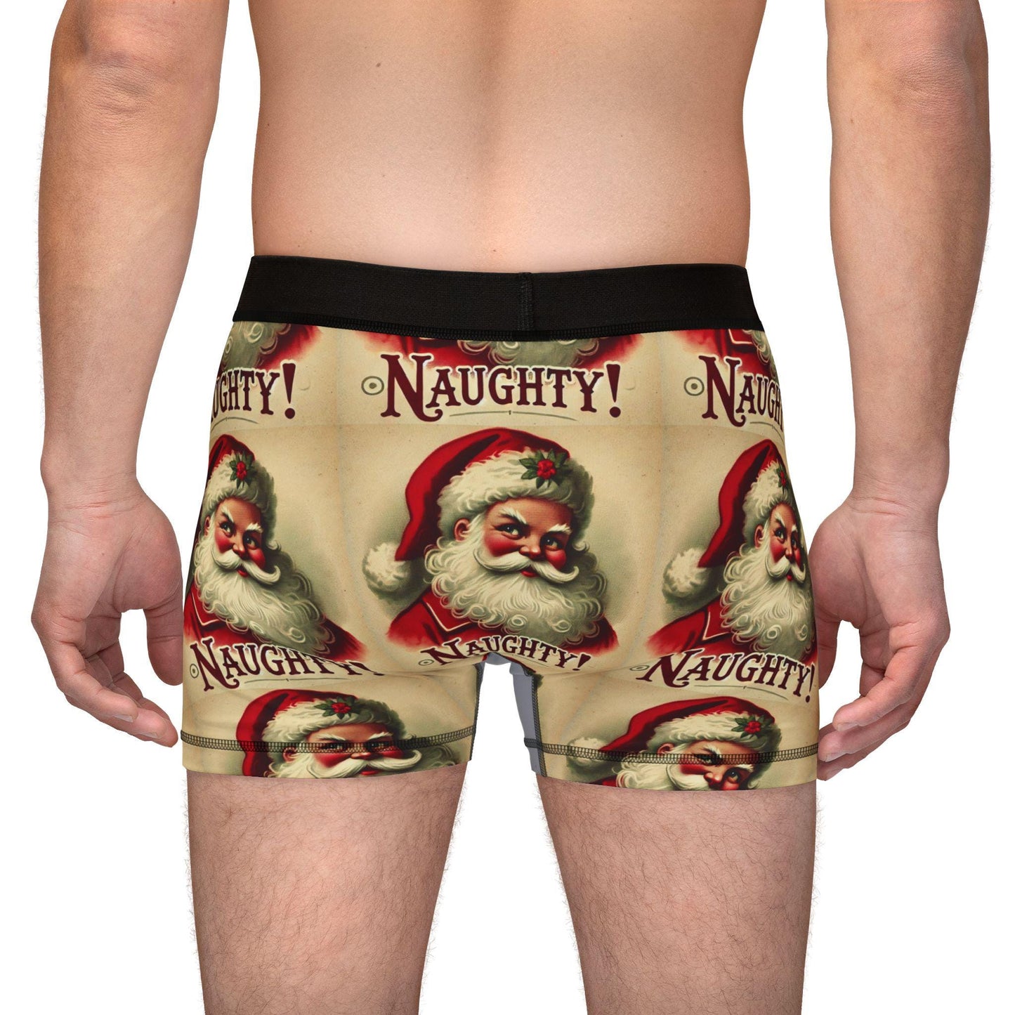 Men's Naughty Boxers, Funny Christmas Gift for Husband or Boyfriend