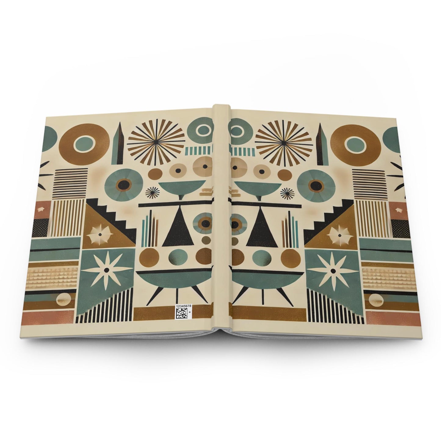 Journal Hardcover, Mid-Century Vintage Charm Notebook, Books Lovers Gift, Retro Matte Diary, Design Lovers Journal, Literature Enthusiast