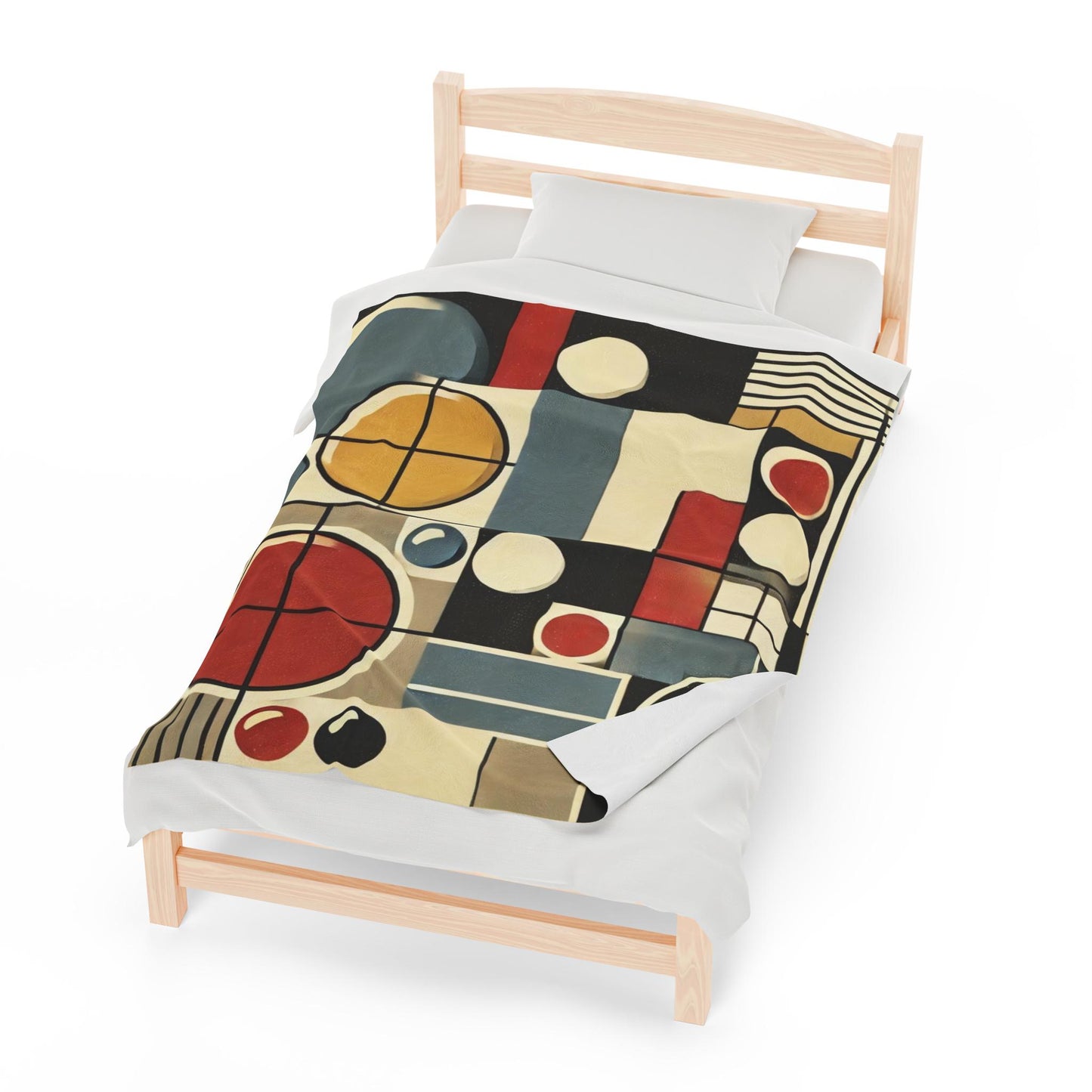 Plush Blanket, Mid-Century Modern Design, Soft Fleece Throw, Housewarming Gift, Chic Home Decor, Bauhaus Theme, Warm Bedding