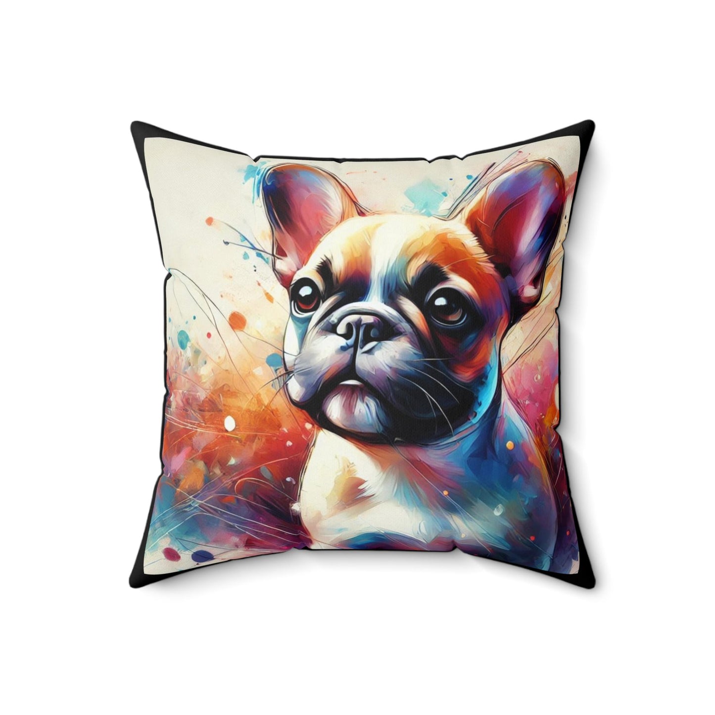 Pillow French Bulldog Watercolor Design, Unique Housewarming Gift, Modern Art Charm, Soft Throw Pillow, Chic Home Decor, Frenchie Lover Gift