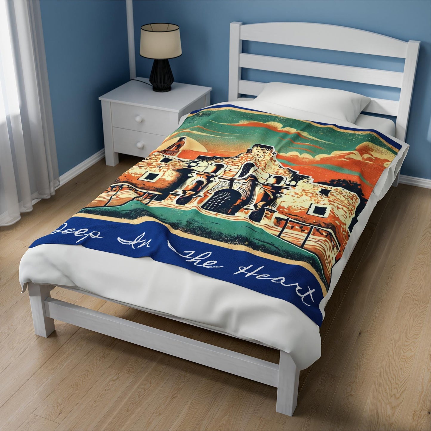 Plush Blanket, Texas Alamo Design, Housewarming Gift, Rustic Decor, Soft Fleece Throw, Warm Bedding, Cozy Homeware, Western Theme Blanket