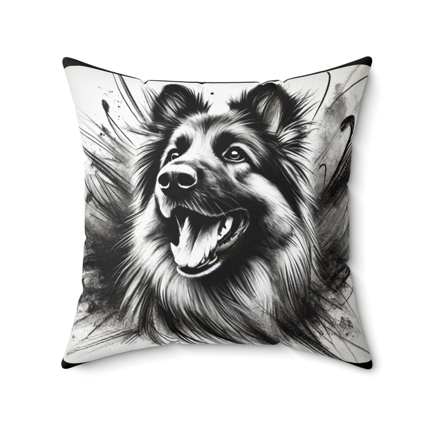 Pillow German Shepherd Modern Art Charcoal Sketch Design, Unique Housewarming Gift, Soft Throw Pillow, Chic Home Decor, Dog Lover Gift
