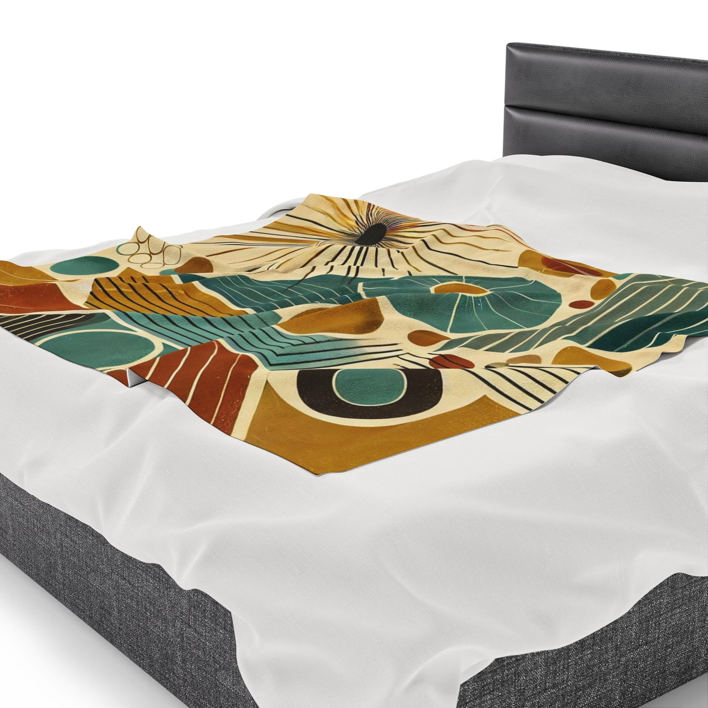 Plush Blanket, Mid-Century Modern Design, Soft Fleece Throw, Housewarming Gift, Chic Home Decor, Sputnik Theme, Warm Bedding