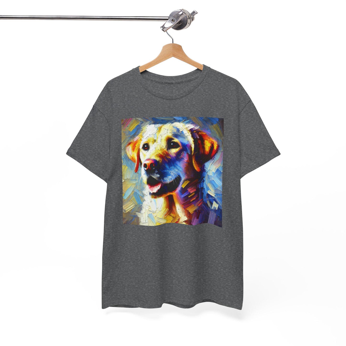 Dog Tee, Labrador Retriever Impressionist Design, Unisex LGBT Dog Lover Gift, Gay Graphic Top, Unisex Heavy Cotton T-shirt, 7 Colors 8 Sizes