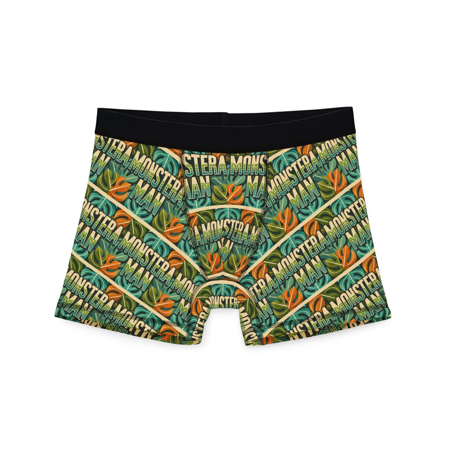 Men's Boxers, Monstera Man Gay Mid-Century Modern Design, Gift for Gay Men, LGBT Pride Accessory, Sexy Soft Boxer Brief, Gay Plant Lover