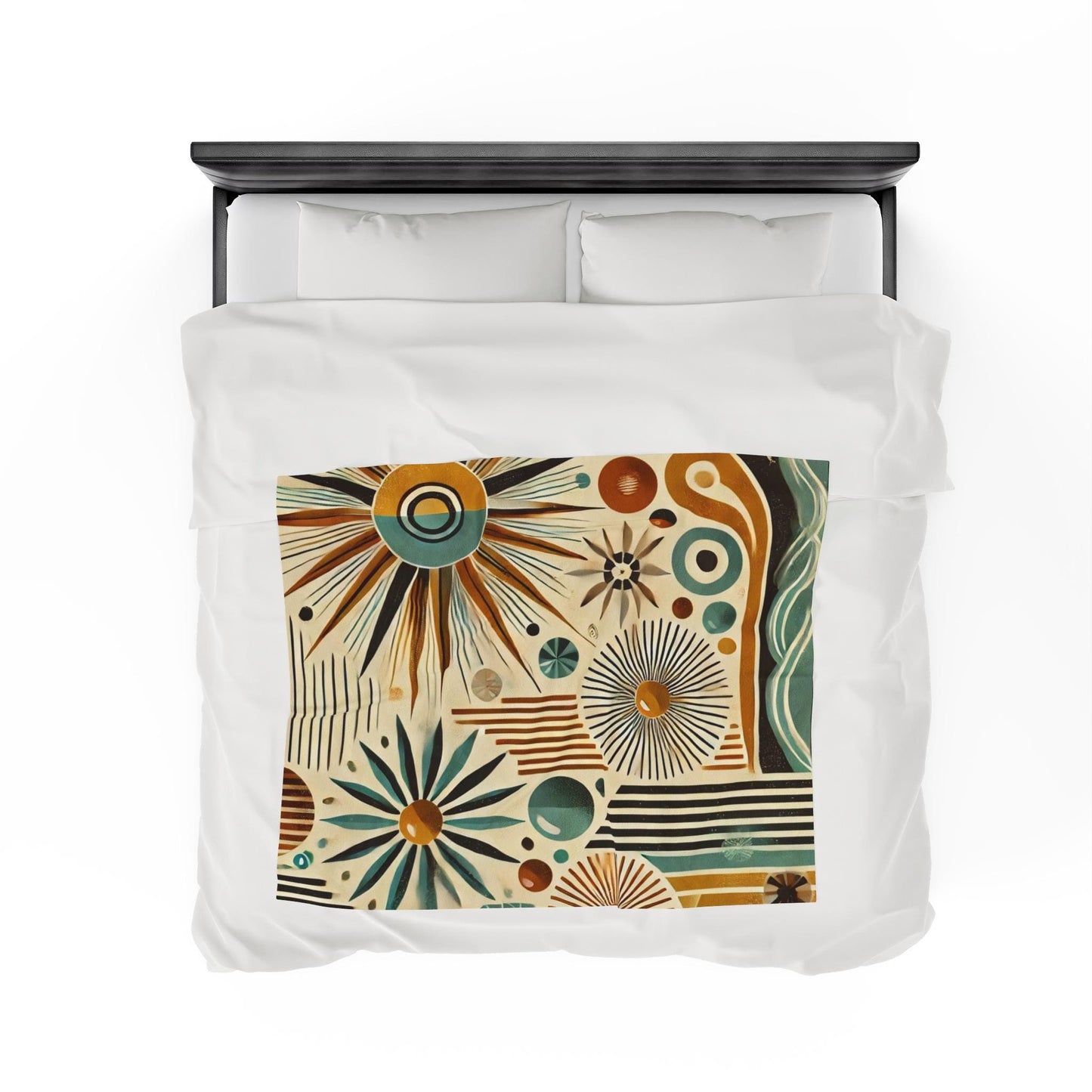 Plush Blanket, Mid-Century Modern Design, Soft Fleece Throw, Housewarming Gift, Chic Home Decor, Bauhaus Theme, Warm Bedding