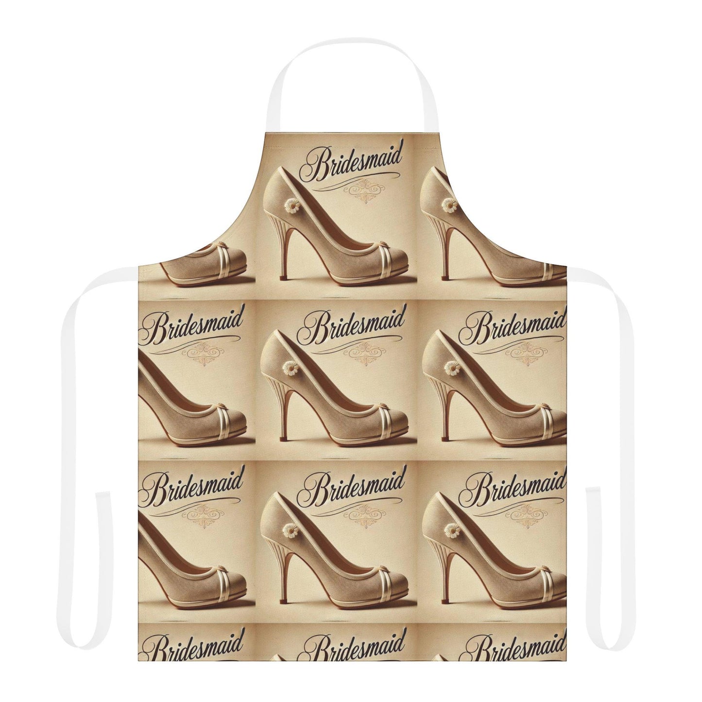 Bridesmaid Gift Apron, 5-Color Straps to Choose From, Wedding Party Gifts, Kiss the Cook, Newlyweds