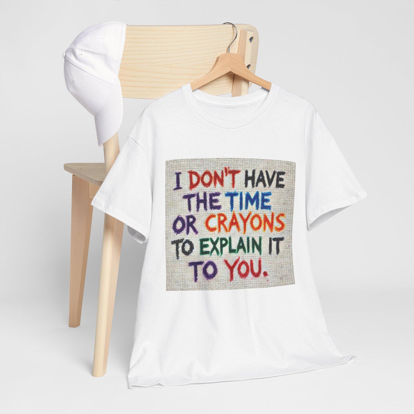 Funny Tee, Sarcastic Time Or Crayons Design, Unisex Apparel Graphic Top Gift, Graphic Top, Heavy Cotton T-shirt, 7 Colors & 8 Sizes