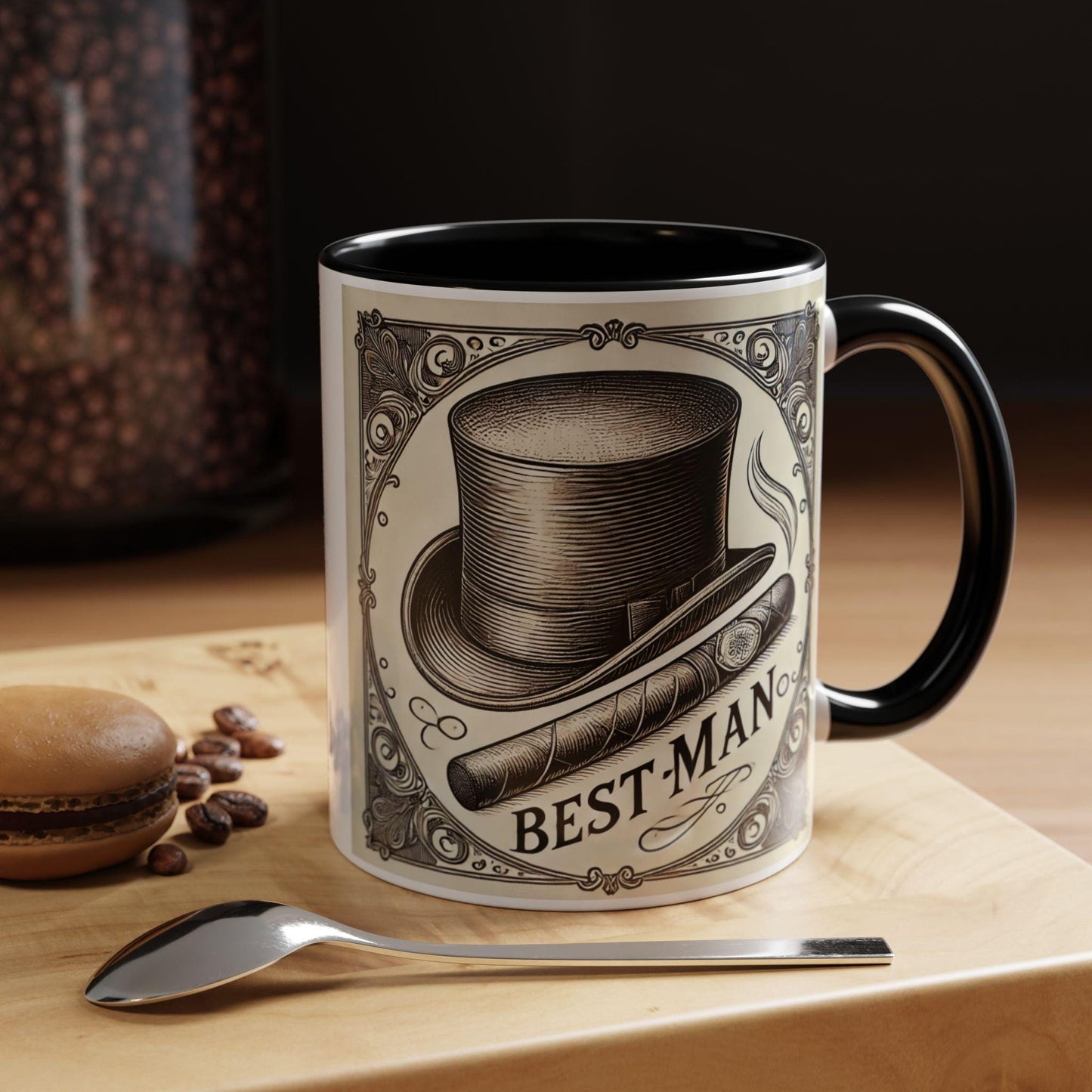 Best Man Gift Coffee Mug (11oz, 15oz), Ceramic Coffee Mug, Gifts for Groom, Wedding Gift, Cigar Lover, Groom's Gift