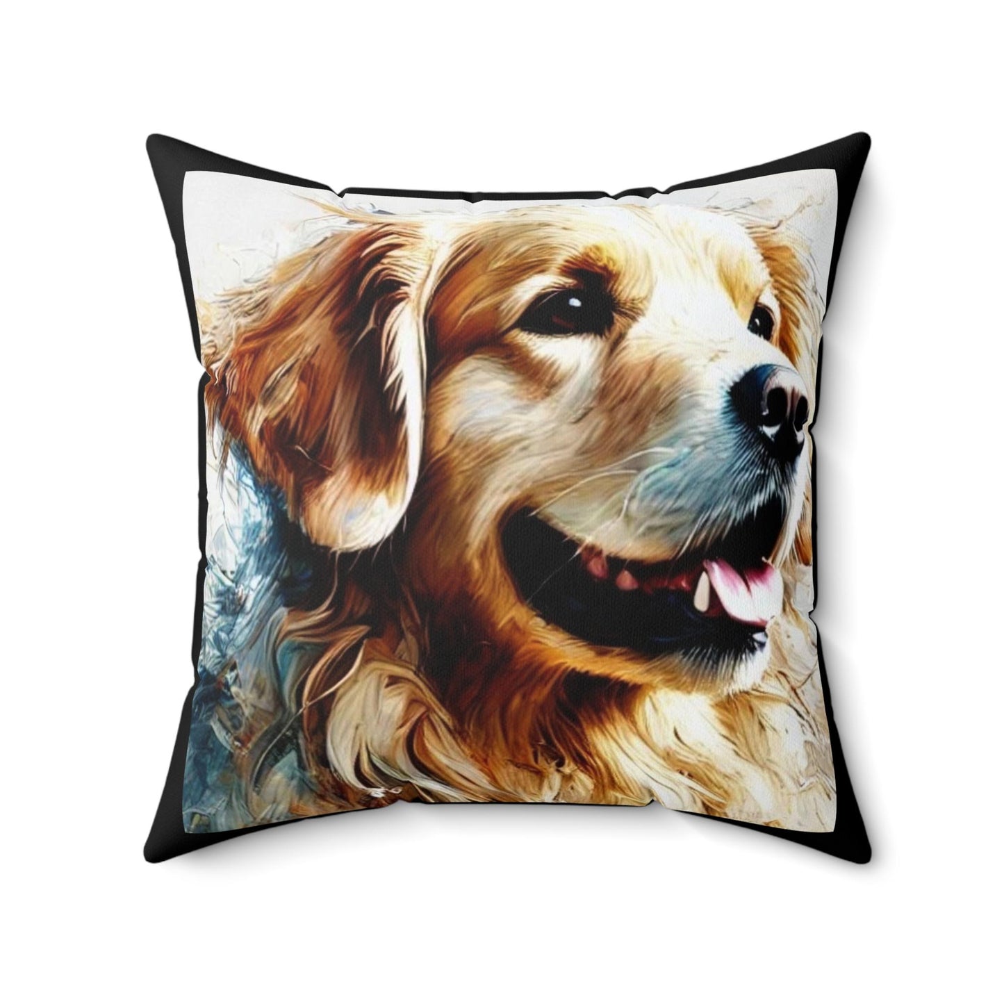 Pillow Golden Retriever Modern Watercolor Design, LGBT Housewarming, Modern Art, Soft Throw Pillow, Chic Home Decor, Gay Dog Lover Gift
