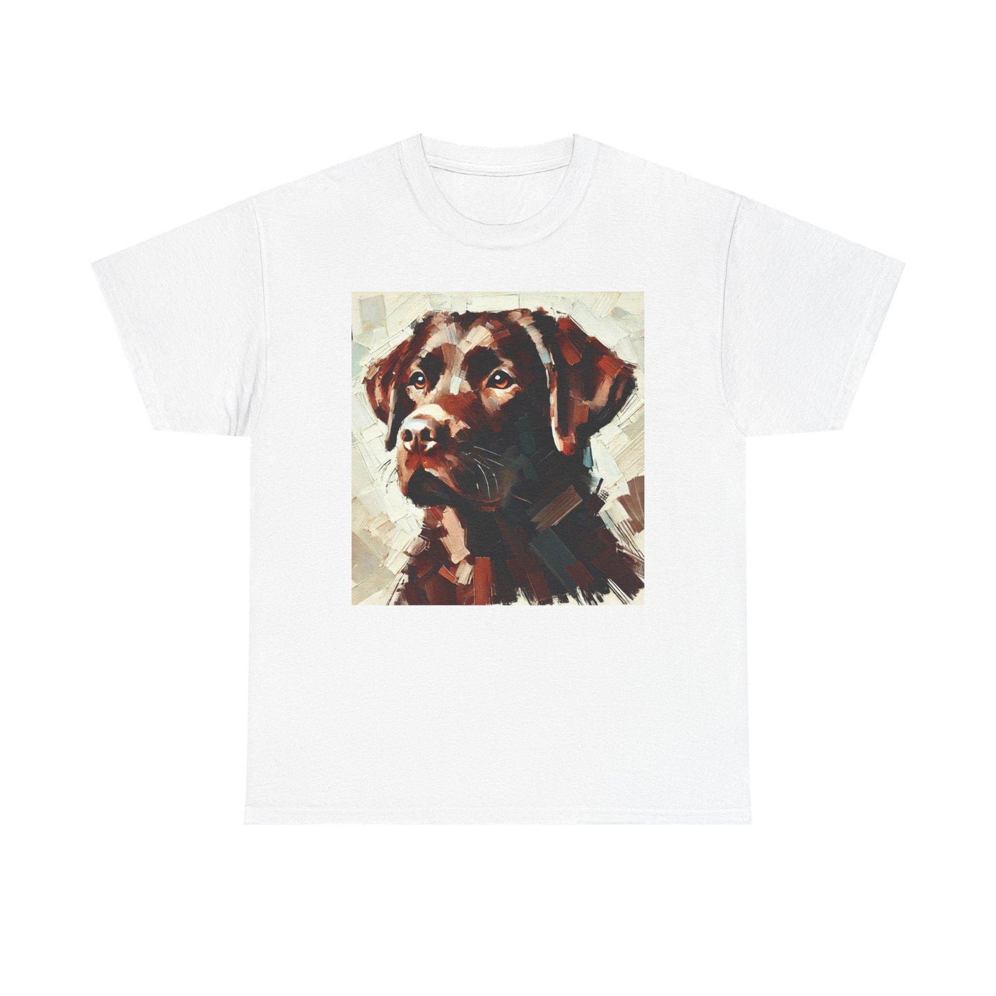 Dog Tee, Labrador Retriever Impressionist Design, Unisex LGBT Dog Lover Gift, Gay Graphic Top, Unisex Heavy Cotton T-shirt, 7 Colors 8 Sizes