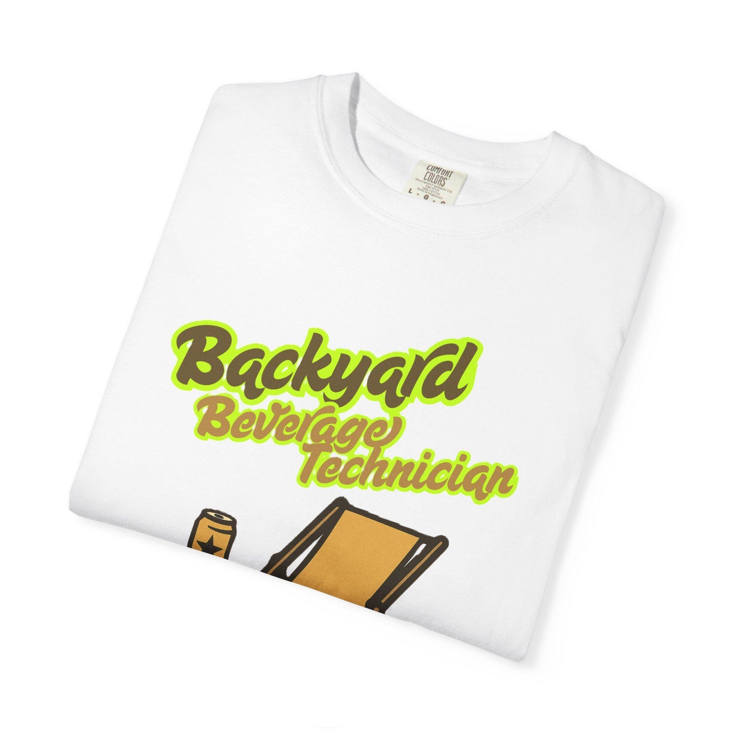 Backyard Beverage Technician T-shirt, Summer BBQ Tee, Perfect Gift for Homebodies, Unisex Garment-Dyed Top, Patio Drinking Accessory