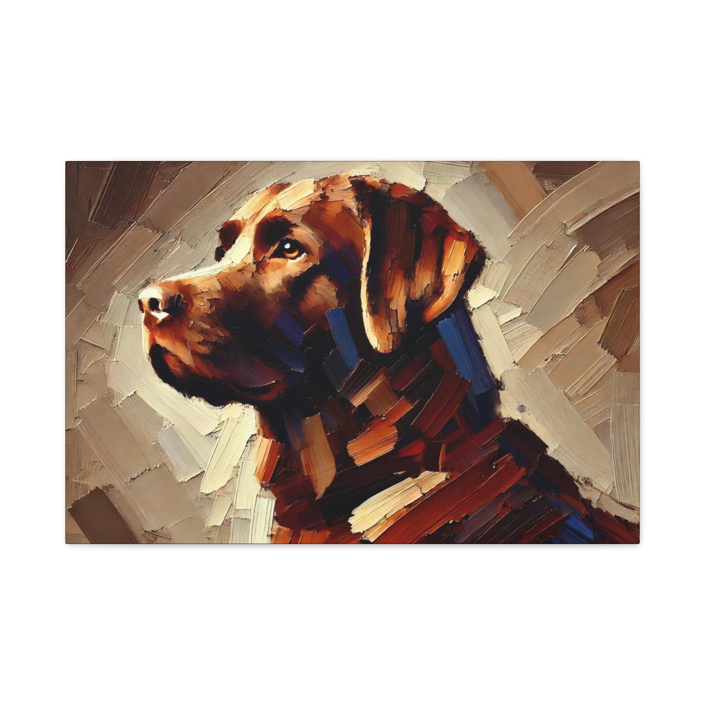 Canvas Print, Modern Impressionist Labrador Retriever Portrait, LGBT Housewarming Gift, Gay Dog Lover, Original Stretched Wall Art, 7 Sizes