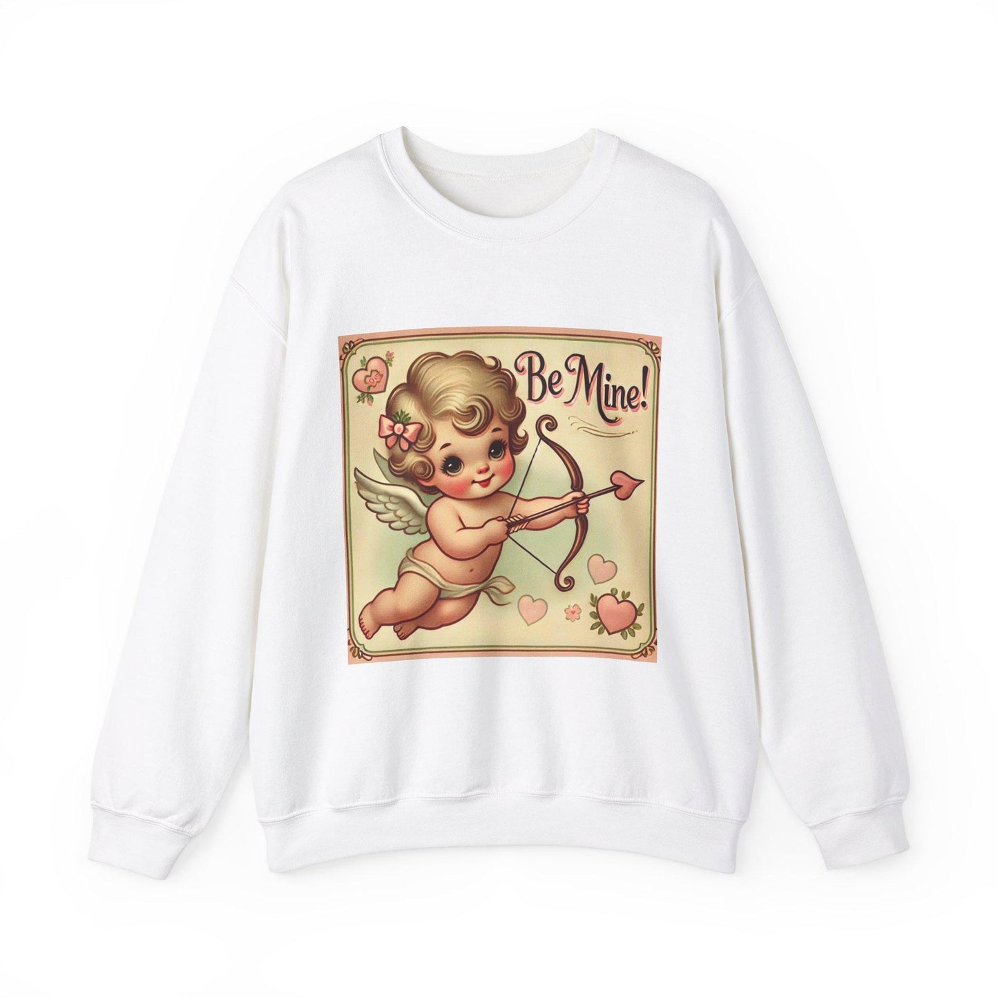 Cute Valentine's Day Cupid Unisex Heavy Blend™ Sweatshirt, Be Mine, Sweetheart Gift, Romantic Gift for Wife or Girlfriend, Valentines Gift