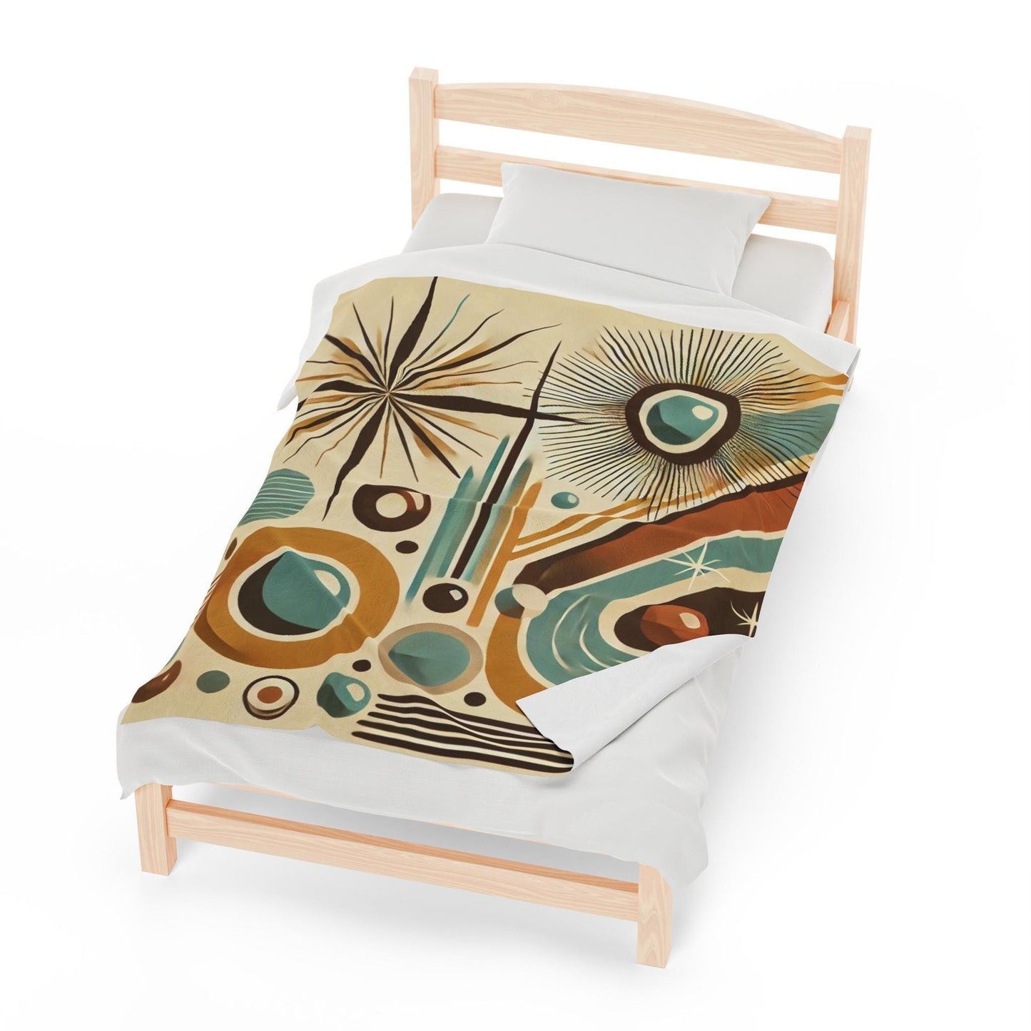 Plush Blanket, Mid-Century Modern Design, Soft Fleece Throw, Housewarming Gift, Chic Home Decor, Bauhaus Theme, Warm Bedding