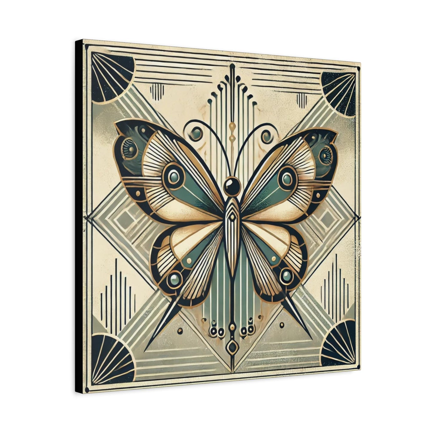 Butterfly Canvas Print, Art Deco Design - Wall Art, Home Decor, Nature Art Lover Gift, Nature Inspired Print, Boho Wall Decor