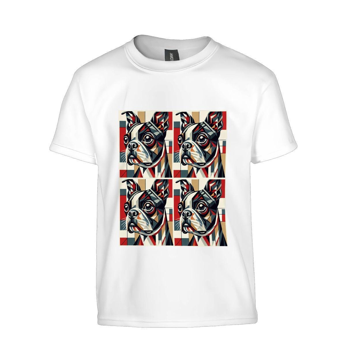 Kids Tee, Fun Boston Terrier Youth T-Shirt, Unique Birthday Gift, Casual Vacation Wear, Original Dog Art Tee, Kid's Fashion, Back To School