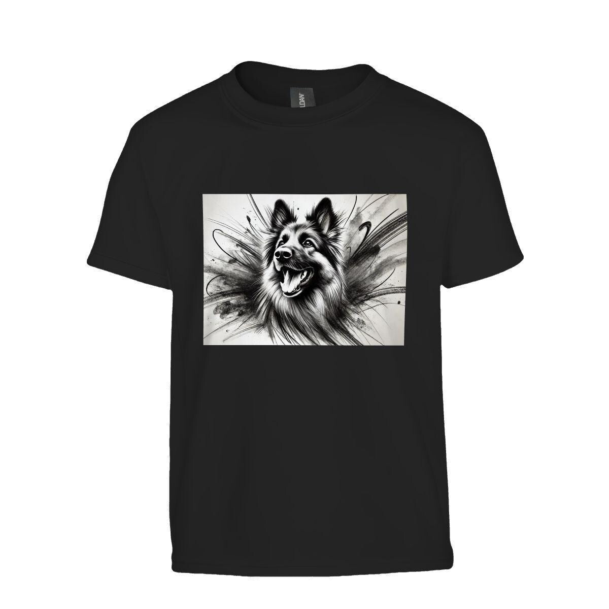 Kids Tee, Fun German Shepherd Youth T-Shirt, Unique Birthday Gift, Casual Vacation Wear, Original Art Tee, Kid's Fashion, Back To School