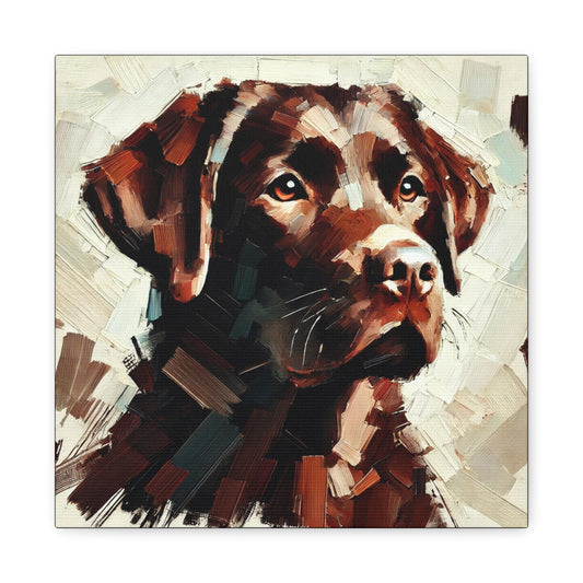 Wall Art, Labrador Retriever Matte Canvas Print, Modern Impressionist Design, Modern Queer Decor, LGBT Housewarming Gift, Gay Dog Lab Lover