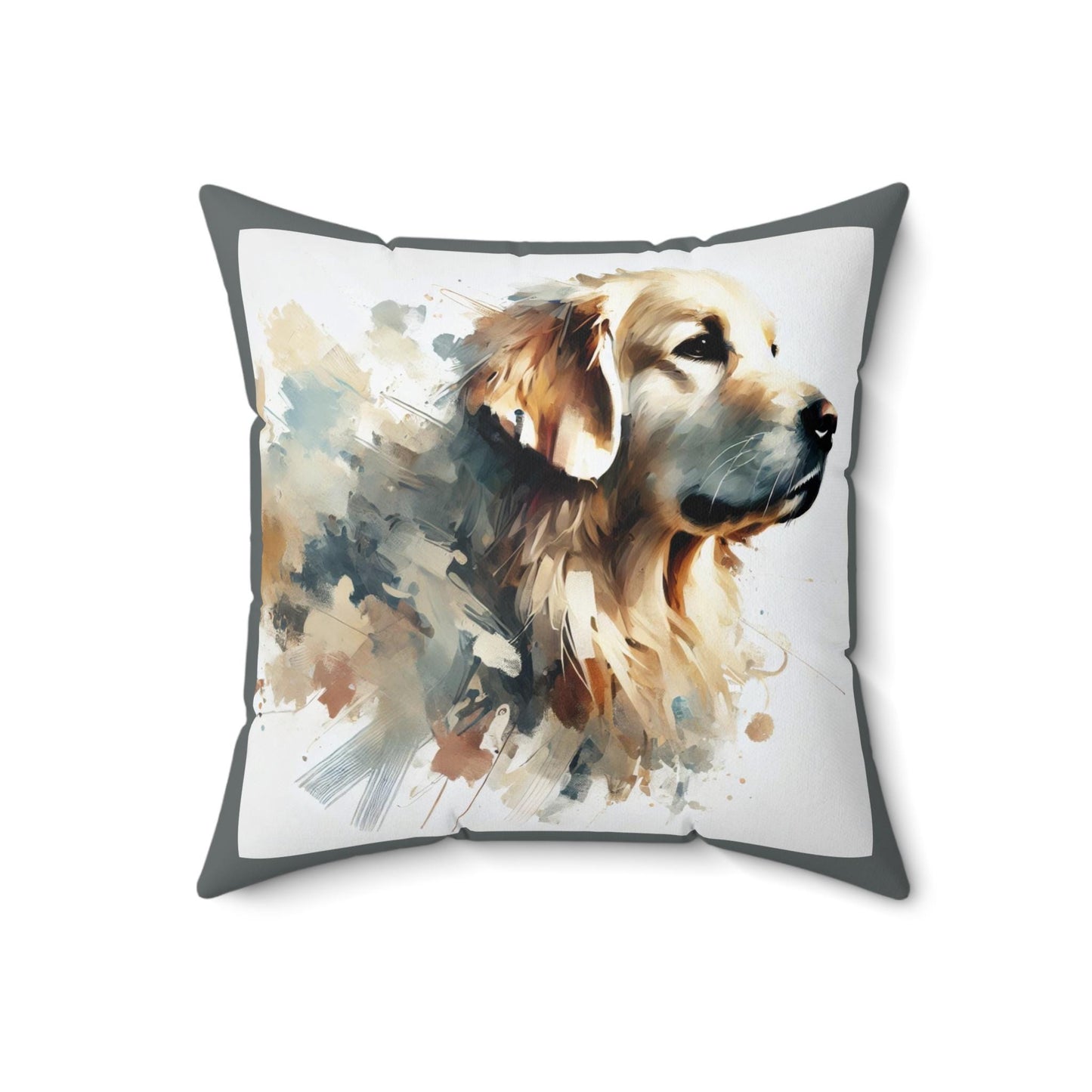 Pillow Golden Retriever Modern Watercolor Design, LGBT Housewarming, Modern Art, Soft Throw Pillow, Chic Home Decor, Gay Dog Lover Gift