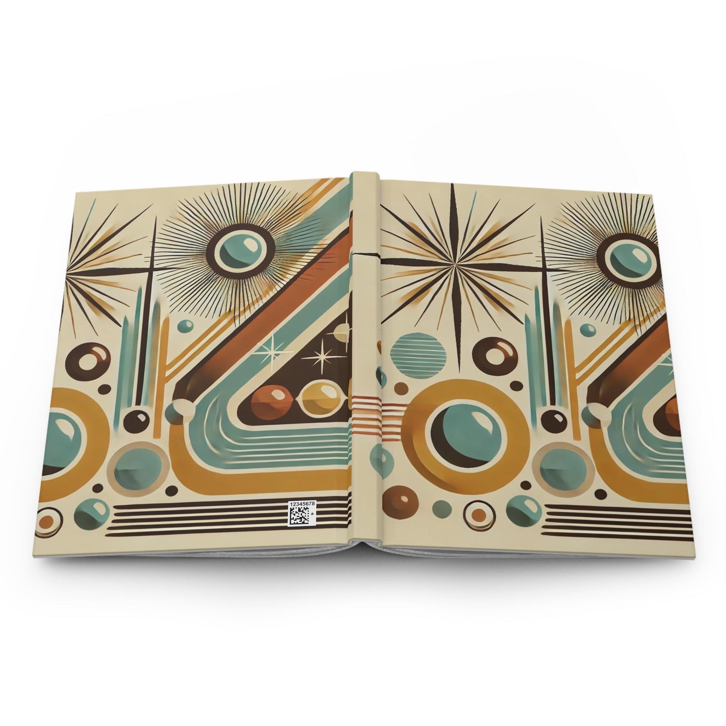 Journal Hardcover, Mid-Century Vintage Charm Notebook, Books Lovers Gift, Retro Matte Diary, Design Lovers Journal, Literature Enthusiast