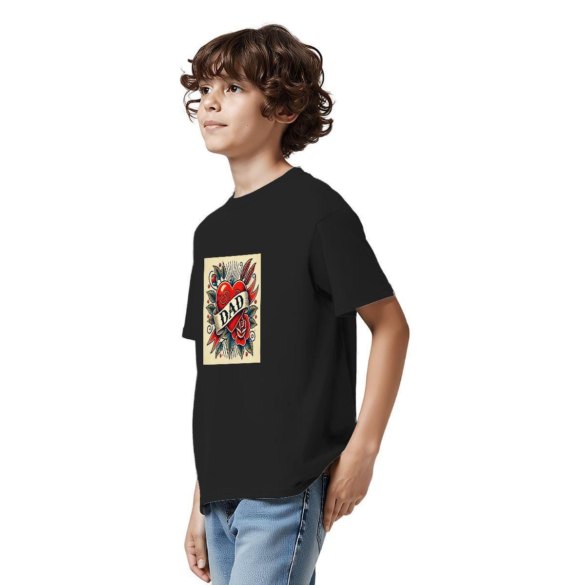 Kids Tee, Fun DAD Youth T-Shirt, Unique Birthday Gift, Casual Vacation Wear, Original Art Tee, Kid's Fashion, Playful Design, Back To School