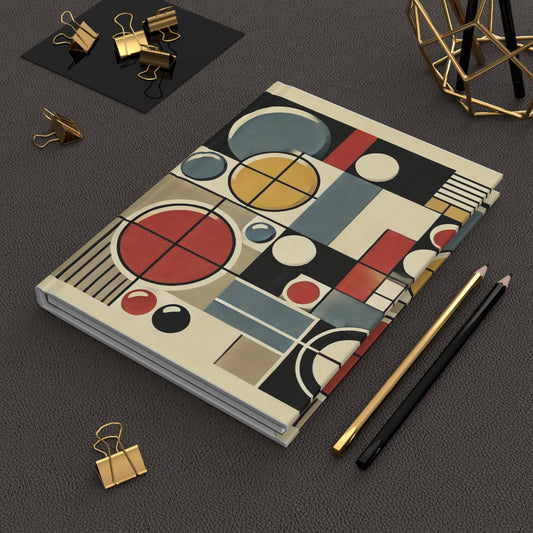 Journal Hardcover, Mid-Century Vintage Charm Notebook, Books Lovers Gift, Retro Matte Diary, Design Lovers Journal, Literature Enthusiast