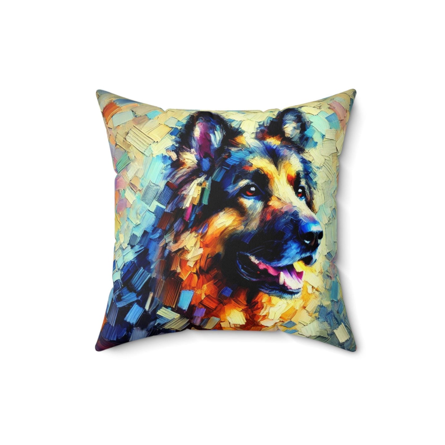 Pillow German Shepherd Modern Impressionist Art Design, Unique Housewarming Gift, Soft Throw Pillow, Chic Home Decor, Dog Lover Gift
