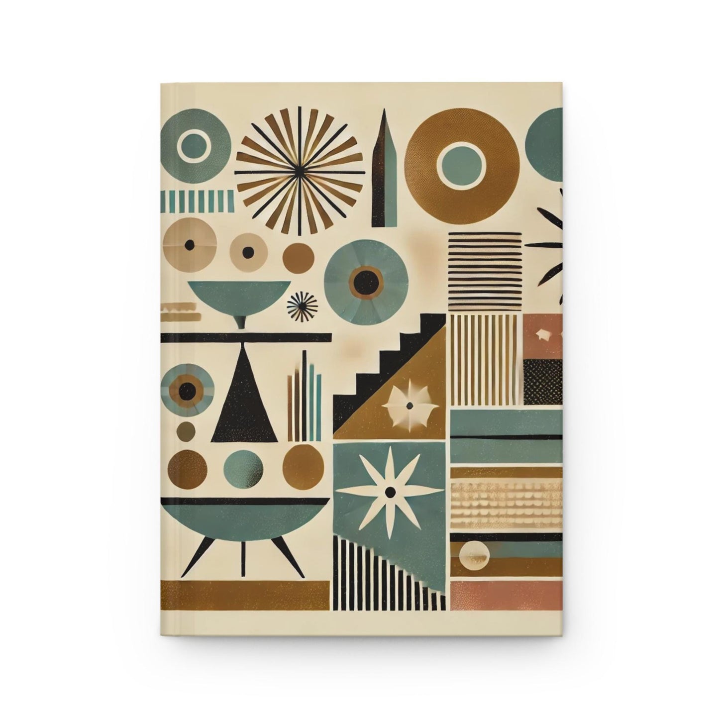 Journal Hardcover, Mid-Century Vintage Charm Notebook, Books Lovers Gift, Retro Matte Diary, Design Lovers Journal, Literature Enthusiast