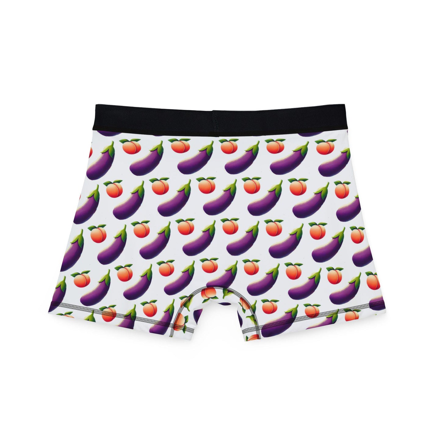 Men's Boxers, Funny Peach & Eggplant Emojis Design, Spicy Underwear For Men, Sexy Soft Boxer Briefs, Boyfriend Or Husband Birthday Gift
