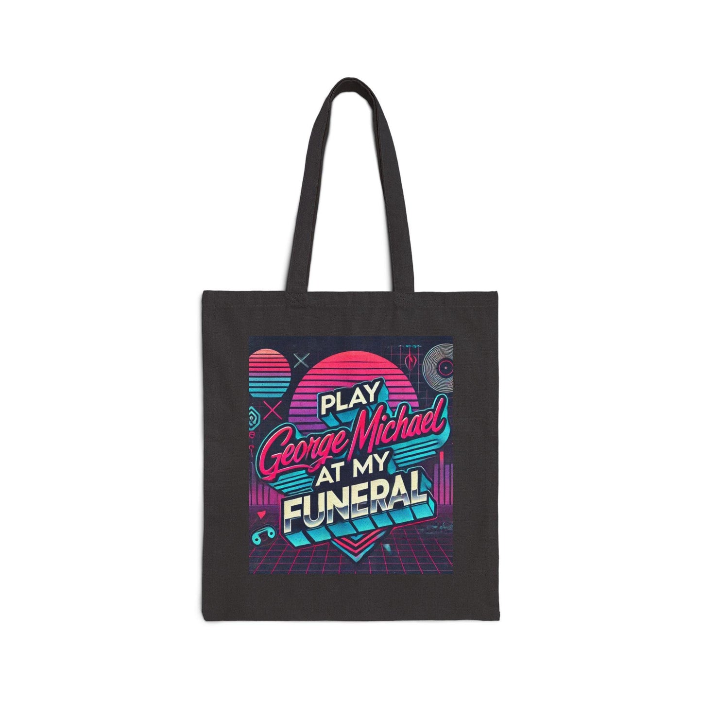 Canvas Tote Bag, 80s Pop George Michael Design, LGBT Eco-Friendly Bag, Queer Book Lover Gift, Reusable Grocery Shopping, Gay Gift