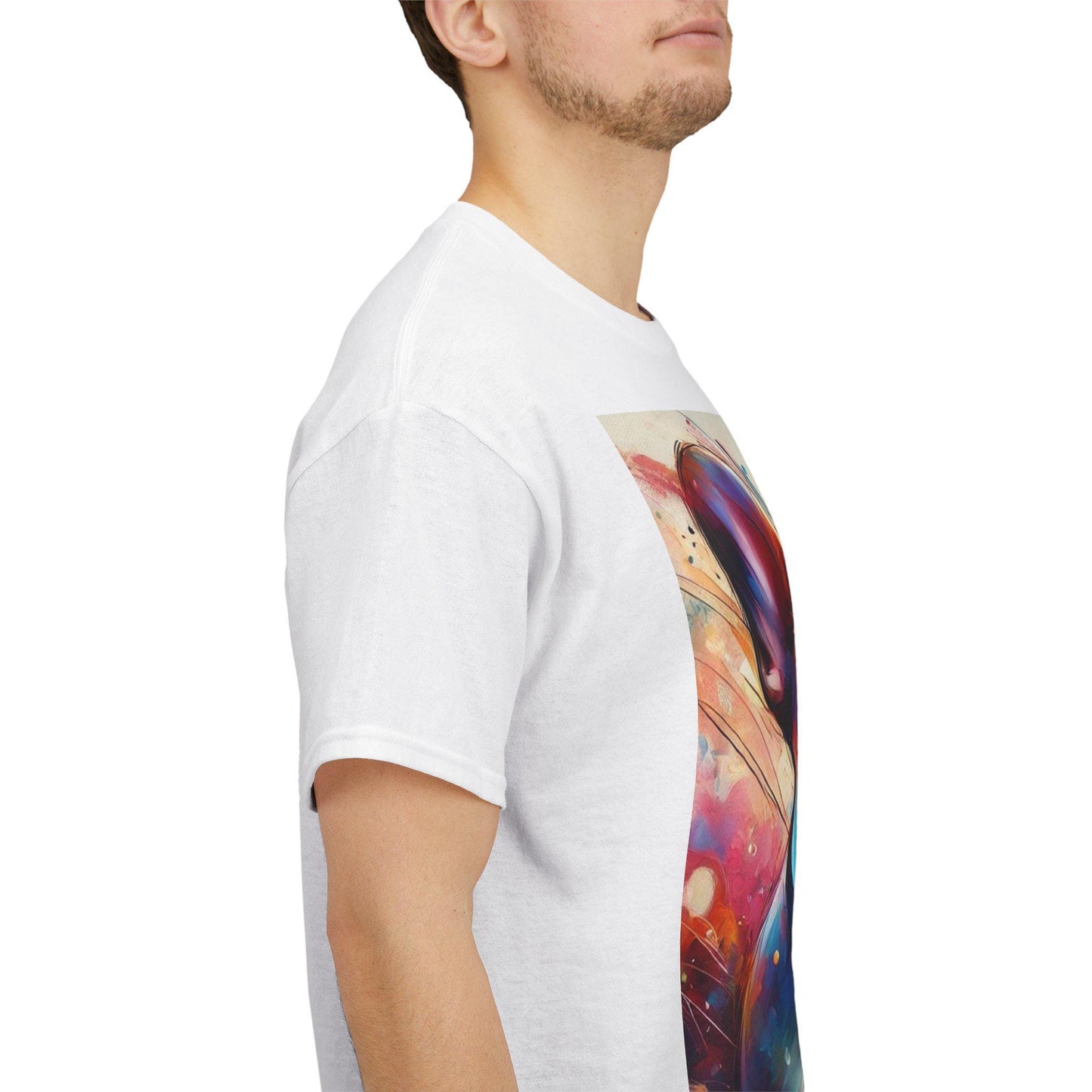 Dog Tee, French Bulldog Puppy Watercolor Design, Unisex LGBT Frenchie Dog Lover Gift, Gay Graphic Top, Unisex Heavy Cotton T-shirt, 7 Colors