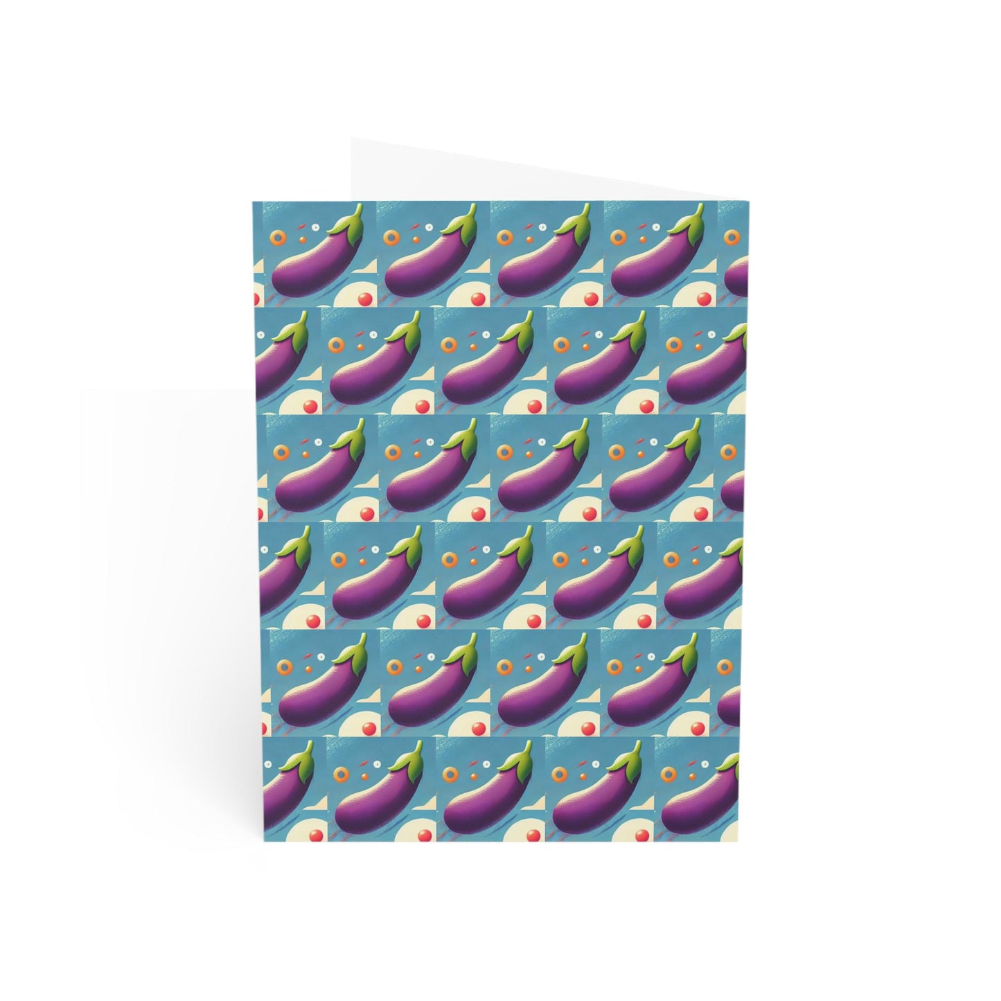 Funny Greeting Cards, Pack of 10, Original Eggplant Emoji Stationery Set, Spicy Unique Birthday Or Anniversary Gift