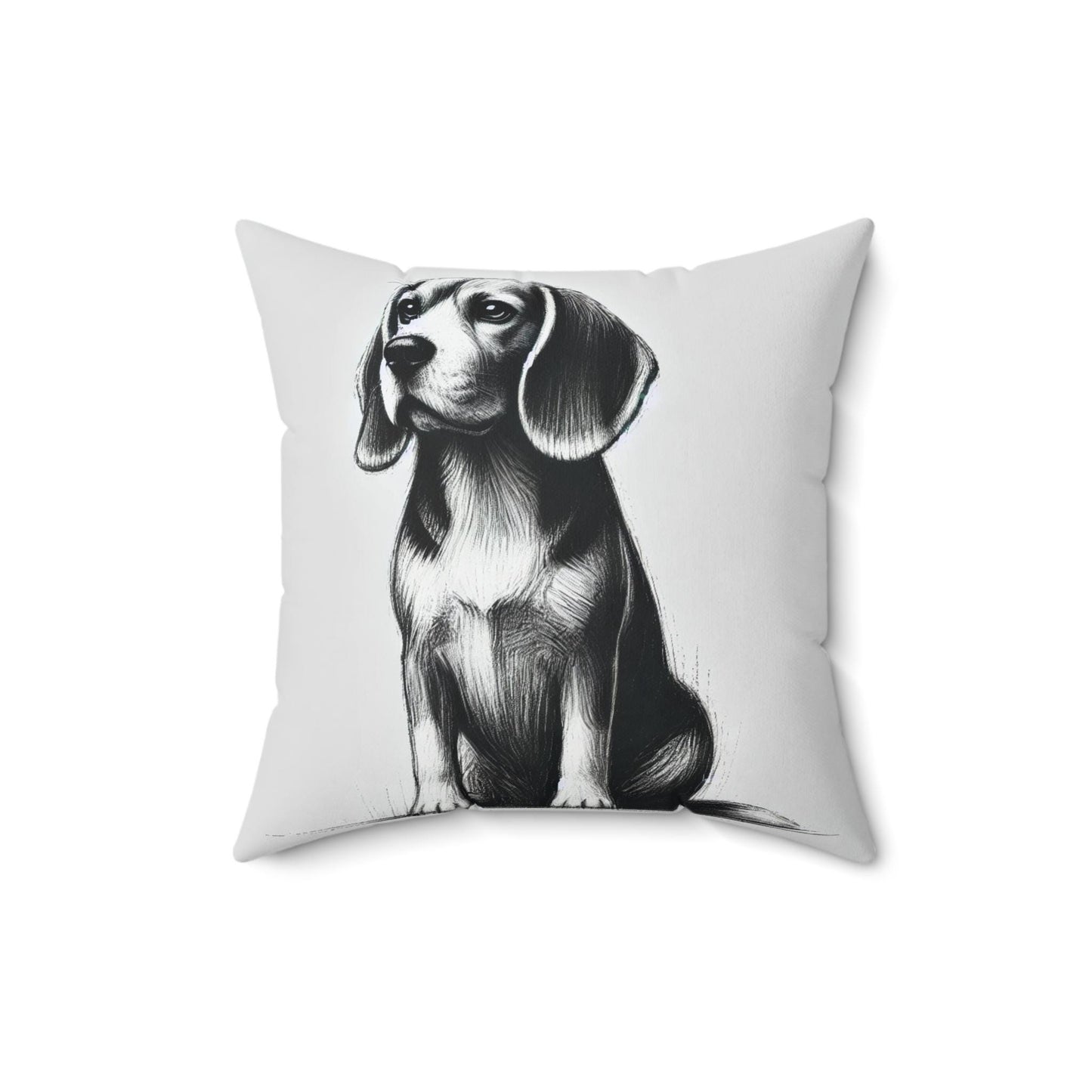 Pillow Beagle Modern Charcoal Sketch Design, Unique Housewarming Gift, Modern Art Charm, Soft Throw Pillow, Chic Home Decor, Dog Lover Gift