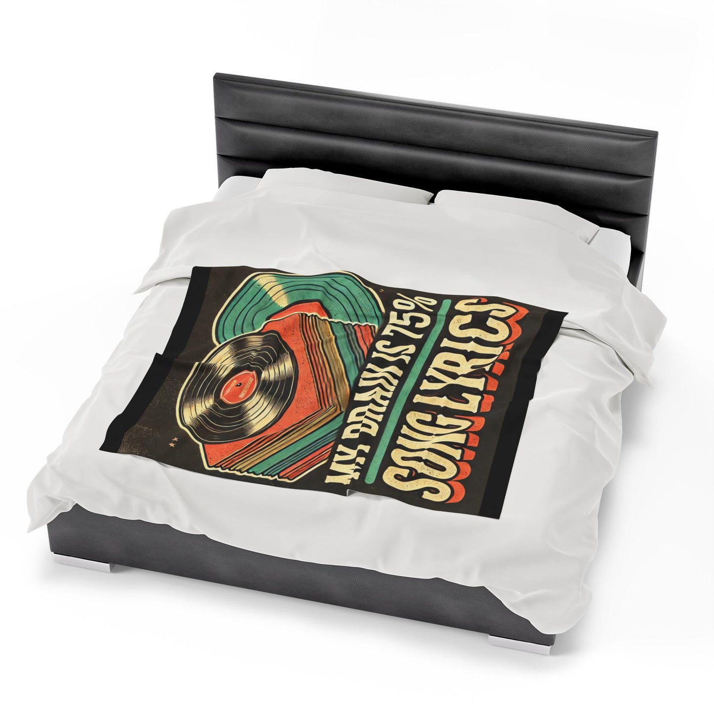 Plush Blanket, Funny Song Lyrics, Fleece Throw, Housewarming Gift, Mid-Century Theme, Warm Bedding, Home Decor, Audiophile Gift