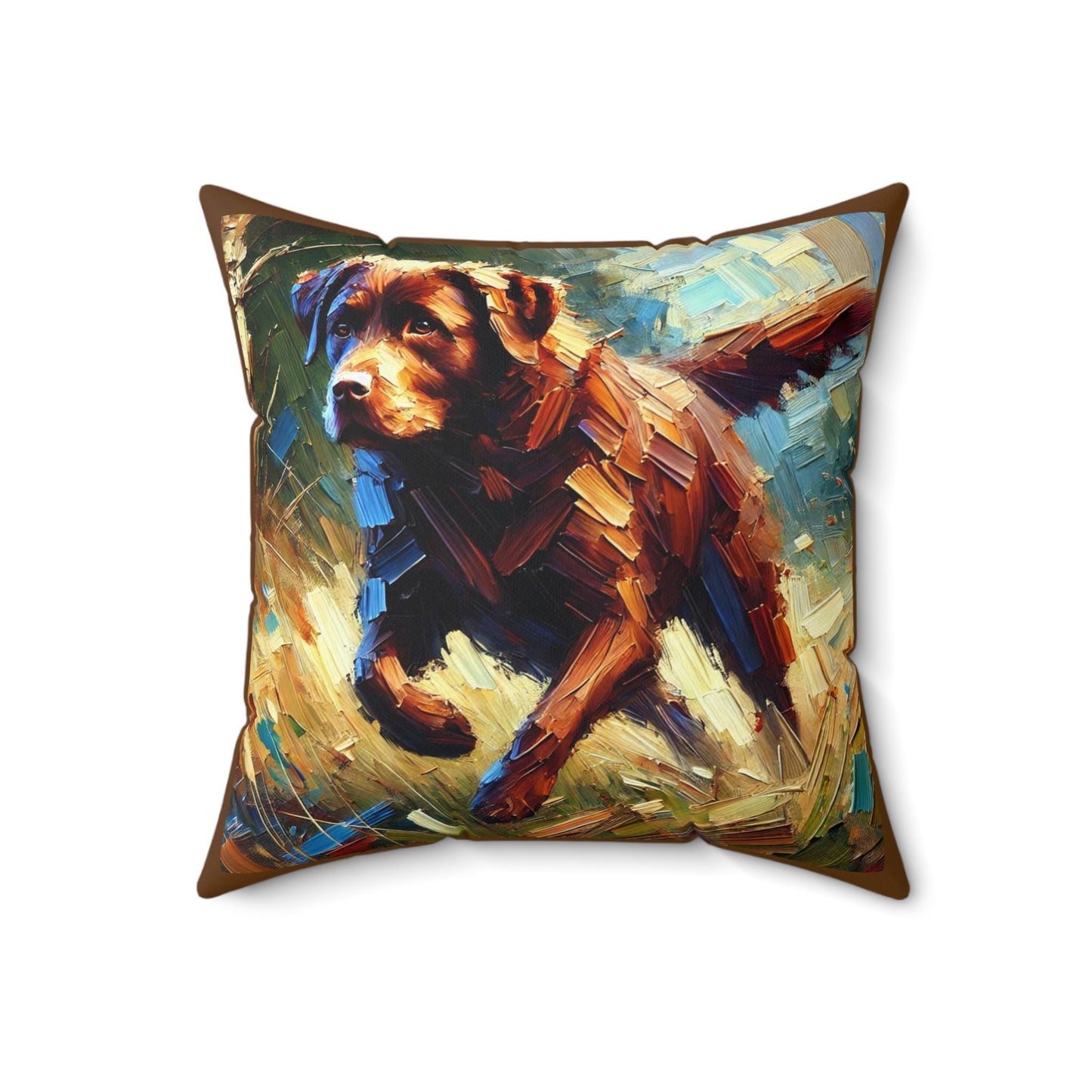 Pillow Labrador Retriever Modern Impresssionist Design, LGBT Housewarming, Soft Throw Pillow, Modern Home Decor, Gay Lab Dog Lover Gift