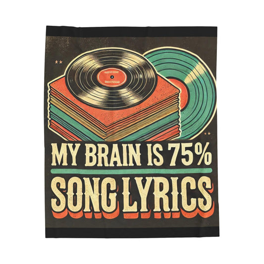 Plush Blanket, Funny Song Lyrics, Fleece Throw, Housewarming Gift, Mid-Century Theme, Warm Bedding, Home Decor, Audiophile Gift