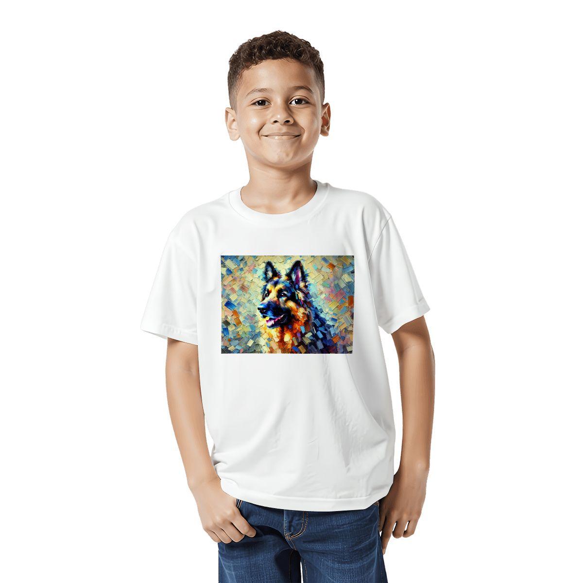 Kids Tee, Fun German Shepherd Youth T-Shirt, Unique Birthday Gift, Casual Vacation Wear, Original Art Tee, Kid's Fashion, Back To School