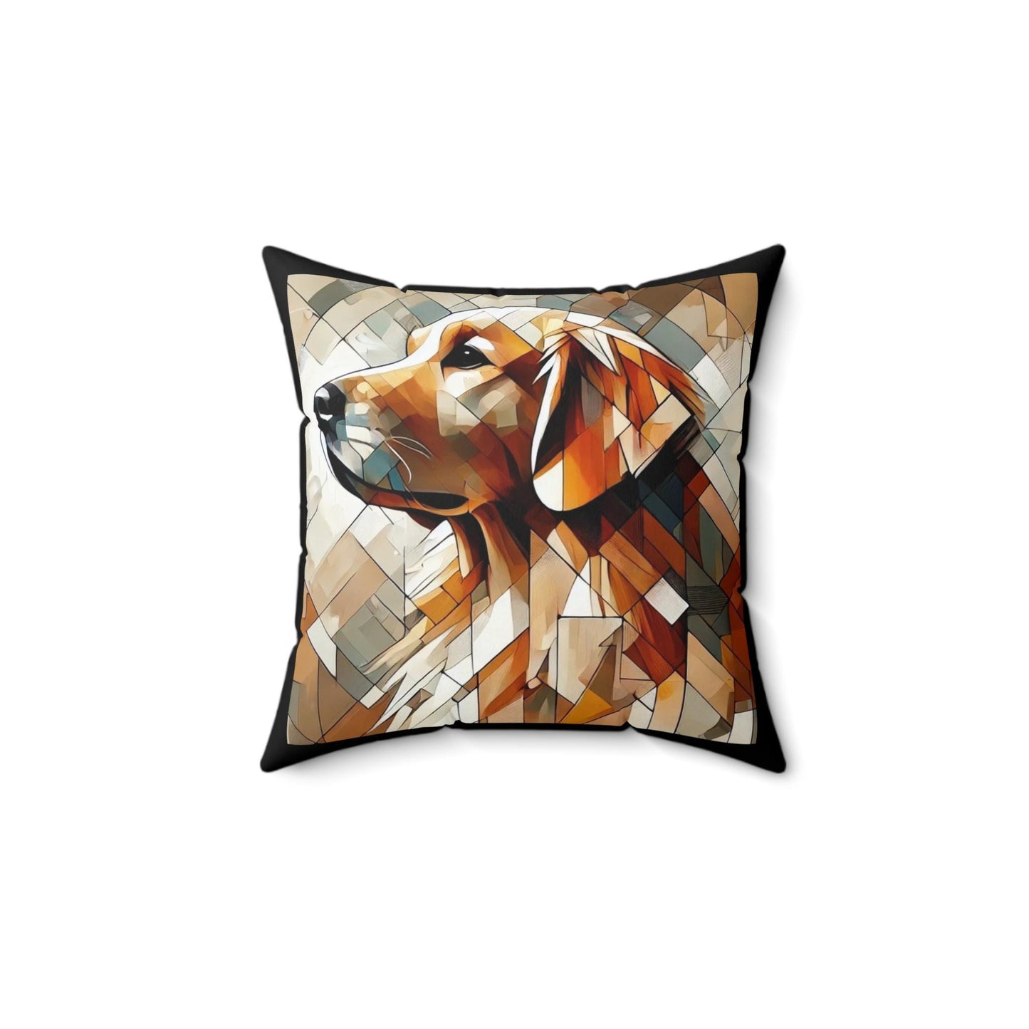 Pillow Golden Retriever Modern Cubist Design, LGBT Housewarming, Modern Art, Soft Throw Pillow, Chic Home Decor, Gay Golden Dog Lover Gift