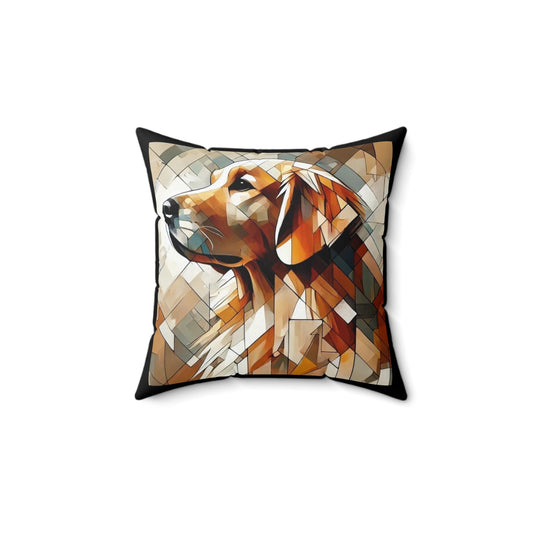 Pillow Golden Retriever Modern Cubist Design, LGBT Housewarming, Modern Art, Soft Throw Pillow, Chic Home Decor, Gay Golden Dog Lover Gift