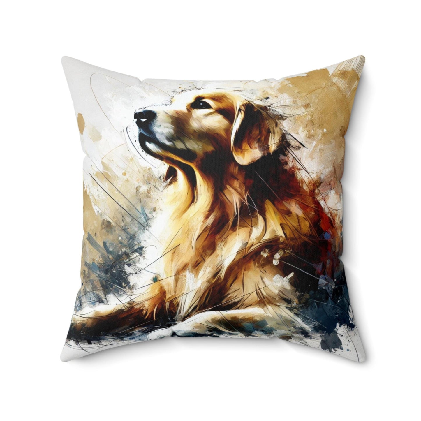 Pillow Golden Retriever Modern Watercolor Design, LGBT Housewarming, Modern Art, Soft Throw Pillow, Chic Home Decor, Gay Dog Lover Gift