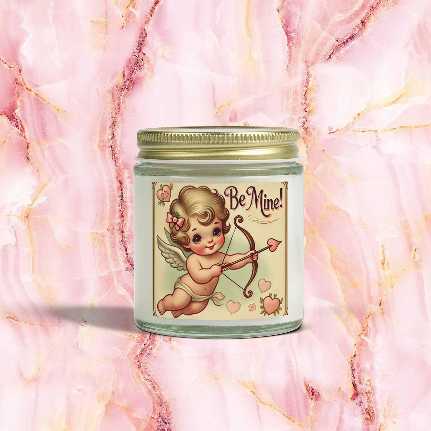 Sweet Valentine's Day Gift Scented Candles, Coconut Apricot Wax (4oz), Gift for Girlfriend, Wife, Valentines Gift, Sweetheart Gift