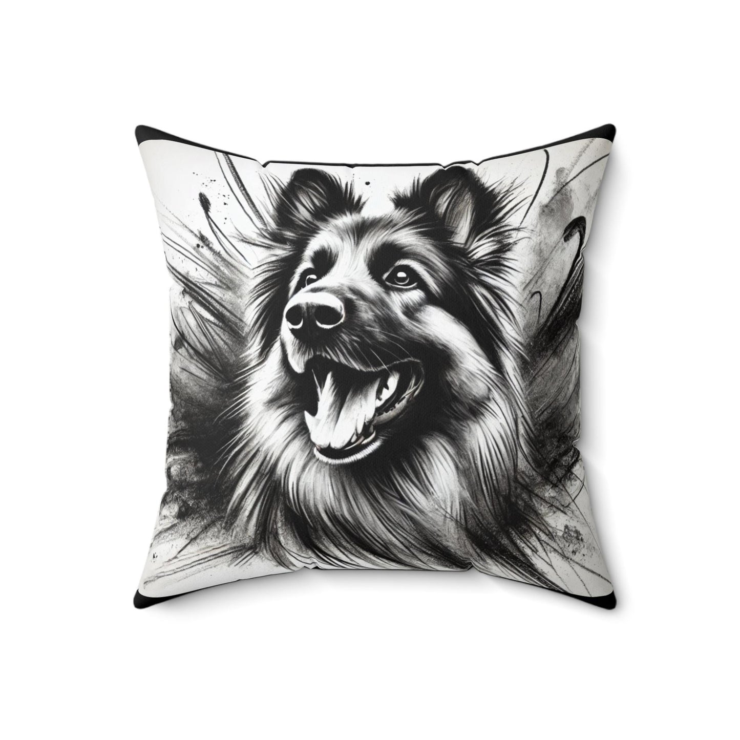 Pillow German Shepherd Modern Art Charcoal Sketch Design, Unique Housewarming Gift, Soft Throw Pillow, Chic Home Decor, Dog Lover Gift