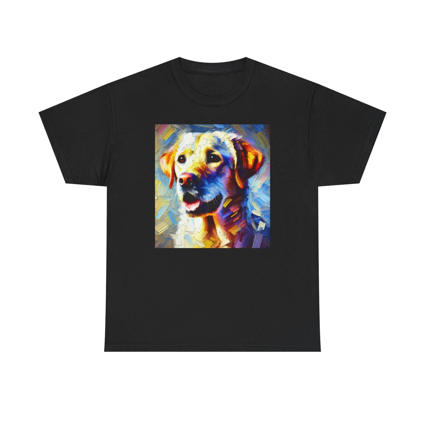 Dog Tee, Labrador Retriever Impressionist Design, Unisex LGBT Dog Lover Gift, Gay Graphic Top, Unisex Heavy Cotton T-shirt, 7 Colors 8 Sizes