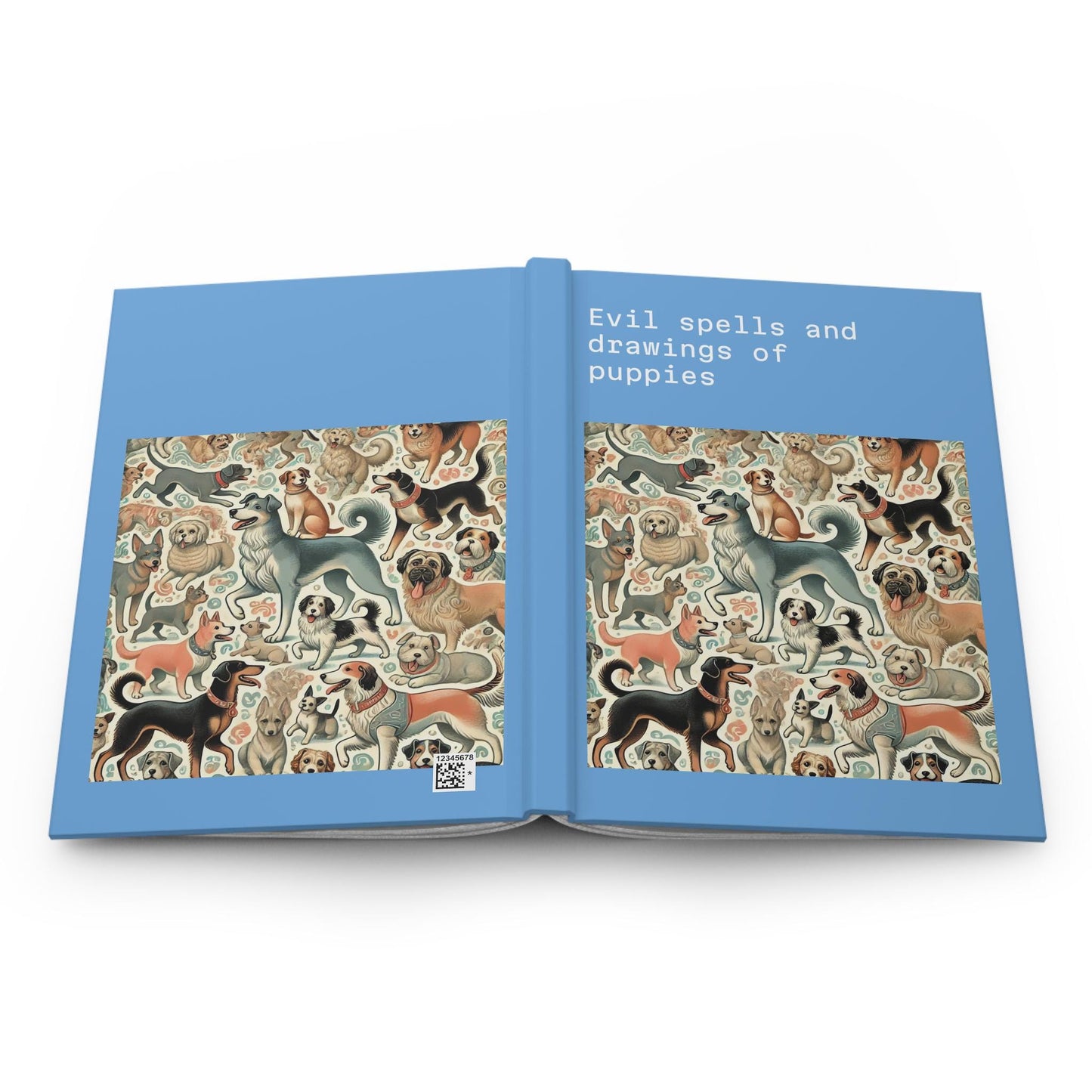 Dog Journal Hardcover - Funny Spells Vintage Design Matte Journal - Humorous Notebook, Book Lovers Gift, Retro Art Diary, Dog Lover Gift